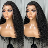 Wig HD tanpa lem rambut asli India, kutikula sejajar, untuk balayage panjang, khusus wanita kulit hitam (grosir)