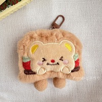 Porte-clés en peluche ours de dessin animé Butter Bread, modèle pour les 5-7 ans, Chine
