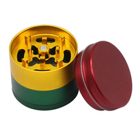 Nouveau modèle 2026, moulin à herbes et épices en aluminium avec grande ouverture pour herbes aromatiques, forme élégante, rouge, or, vert, 40 mm, pour tabac