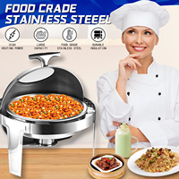 Plat à chafing rond doré YITIAN CUSTOM en acier inoxydable 201 – Ensemble de buffet pour équipement de restauration hôtelière