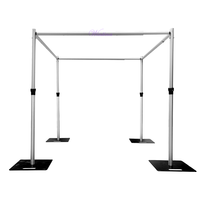 Wintina Kit de cadre de rideau et tuyau carré en aluminium réglable portable pour les décorations d'arc de mariage en gros disponible