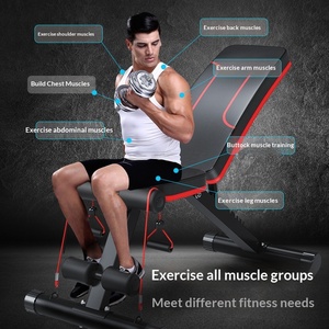 <span class=keywords><strong>Banc</strong></span> de musculation multifonctionnel pliable et réglable en acier, équipement de fitness pour sit-ups, chaise de préparation musculaire, planche de sécurité - Product Image 5