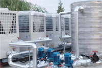 Nulite 40kw 60kw 80kw 100kw EVI Commercial hôtel Source d'air centrale chauffage à eau chaude pompe à chaleur chauffage