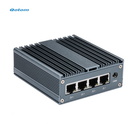 Qotom ARM Rockchip RK3568 Procesador de cuatro núcleos, Computación de borde industrial, enrutamiento suave, 4 puertos LAN Firewall, Mini PC ARM