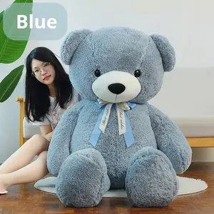 Супермягкий плюшевый медведь-игрушка, очень большой, для объятий, подушка для кровати, подарок на день рождения, наполнитель из ПП-хлопка, оптом - Product Image 6