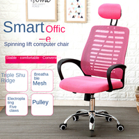 Chaise de bureau pivotante à dossier haut avec appui-tête confortable, chaise de conférence pour personnel de bureau à domicile, chaise d'étudiant pour dortoir