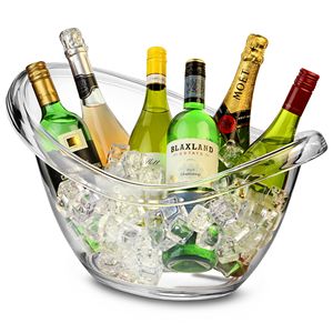 Cubo de hielo grande de plástico acrílico irrompible de 12L, <span class=keywords><strong>para</strong></span> bebidas, vino tinto, cerveza, champán, cubo comercial utilizado <span class=keywords><strong>para</strong></span> <span class=keywords><strong>bares</strong></span> de hoteles, lo más nuevo - Product Image 2