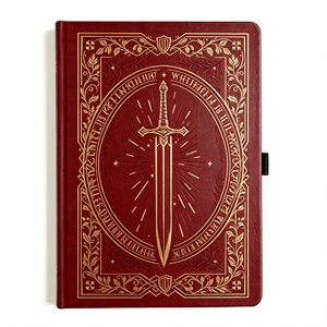 Diario A5 Vintage con Cubierta de <span class=keywords><strong>Espada</strong></span> en Dorado, Páginas Interiores con Cuadrícula de 160GSM, Cuaderno de Regalo - Product Image 1