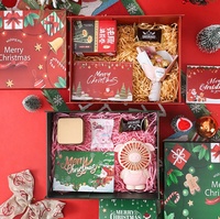 Caja de paquete de papel de Navidad plegable grande de gama alta para embalaje de bufanda/taza caja de regalo vacía creativa en relieve laminación mate