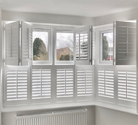 Volets de plantation à prix d'usine, volets à persiennes Jaslousie, volets de fenêtre en bois et PVC de style simple