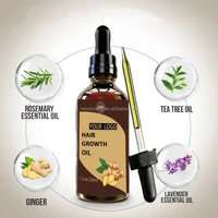 Huile capillaire OEM pour la croissance rapide des cheveux avec gingembre, sérum anti-chute et traitement du cuir chevelu, produit de beauté pour hommes et femmes