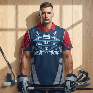 Maillots de hockey personnalisés pour hommes en gros. Maillots de hockey à col en V. Maillots de hockey à manches courtes Transformed - Product Image 2
