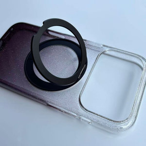 Étui de téléphone magnétique antichoc de style Instagram en TPU + PC de couleur fluorescente avec support d'anneau magnétique pour la série 17 Pro - Product Image 2