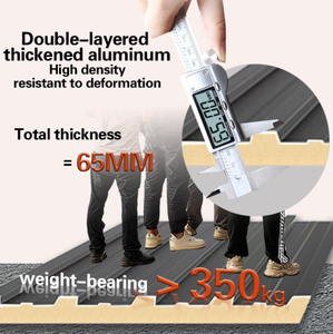 Modern Design Eco-Friendly Weather Resistant Fireproof Aluminum <strong>Sandwich</strong> Metal <strong>Roof</strong> <strong>Panel</strong> PU Insulation Outdoor Workshop Hotel - Product Image 3