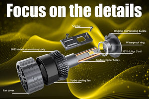 <span class=keywords><strong>Precios</strong></span> de fábrica 150W 6000K 3570 G8S Bombillas H7 H11 880 9005 H4 9007 Tubos de cobre dobles Canbus LED Faro para automóvil - Product Image 5