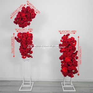 DKB Meilleures ventes de décorations et fournitures de mariage, fleurs artificielles rouges en soie pour la décoration de mariage - Product Image 2