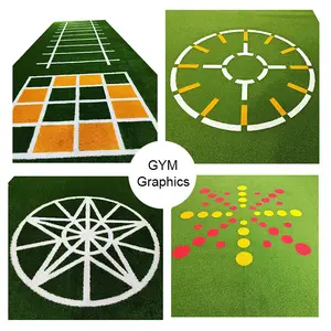 Premium Strong Track With Full Markings Gym Sled Flooring Sled Track Sports Artificial Grass Gym Floor Mat