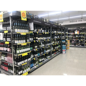 מדפים גונדולה עומד ללא תשלום לסופרמרקט מותאם אישית דו צדדי מתכת ועץ - Product Image 3