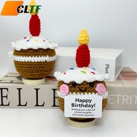 Cadeaux d'anniversaire en crochet pour femmes : Poupées en crochet, gâteaux d'anniversaire faits main, cadeaux d'anniversaire en crochet, peluches cupcake en crochet