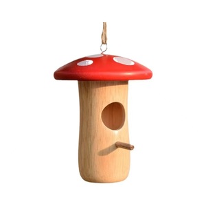 Nido de colibrí de madera colgante Mini Casa de colibrí Alimentador de jardín al aire libre Casa de pájaros artesanales de madera - Product Image 6