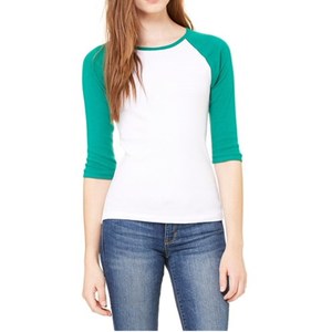 T-shirts en coton blanc pour femmes, manches <span class=keywords><strong>trois</strong></span> quarts, t-<span class=keywords><strong>shirt</strong></span> ajusté, sous-vêtements, t-shirts pour femmes en gros - Product Image 3