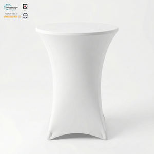 Housse de table extensible et ajustée en Spandex Oxford rouge de 6 pieds, durable, imperméable, écologique et personnalisable pour les célébrations - Product Image 1