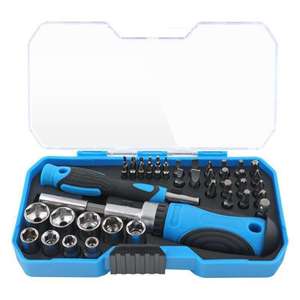 44 Pcs Multifunctional Ratchet <b>Screwdriver</b> Tool <b>Set</b> Cross Hexagon Multipurpose <b>Screwdriver</b> Tool <b>Set</b> Multipurpose <b>Screwdriver</b> Too - Product Image 2