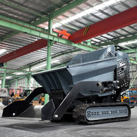 Offre Spéciale – Mini-dumper sur chenilles Loncin 302cc certifié CE, benne hydraulique auto-chargeante pour aménagement paysager et jardinage