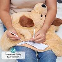 Peluche lestée personnalisée en polyester à poils longs, chien en peluche sur mesure, 5 lb, avec billes lestées pour soulager le stress