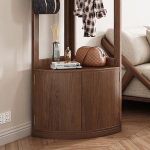 Portable Modern Bedroom Furniture Storage <strong>Corner</strong> Clothes Hook Mini Wood <strong>Coat</strong> Rack <strong>Stand</strong> - Product Image 3