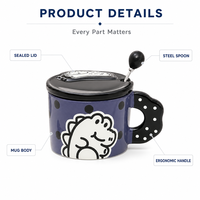 Tasse à thé à motif dinosaure de qualité supérieure pour cadeau d'anniversaire de fille, service OEM, prix de gros, vente en gros
