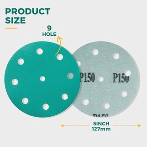 กระดาษทราย 5 นิ้ว 9 รู 150 กรวด แพ็ค 50 ชิ้น สำหรับงานขัดที่มีประสิทธิภาพ - Product Image 2