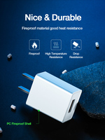 Cargador USB B1L Mini PD 3.0 5V 2.4A, Adaptador de Carga Rápida de Pared con Enchufe Estadounidense, 12W, Portátil, para Viajes, Audífonos, Hotriple, Disponible en Stock