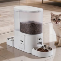 Comedero y Bebedero Automático Inteligente 3 en 1 para Mascotas con Cámara IA, Dispensador de Comida para Perros y Gatos, Tazón de Acero Inoxidable, Enchufable