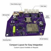 Rastreador GPS 4G PCBA para Motocicleta y Automóvil - Soporte Magnético Solar, Localizador de Vehículos Impermeable, Solución de Placa IoT Personalizada