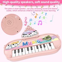 Children's Educational 13-Key Portable Battery Operated Electronic Keyboard Piano Toy for Kindergarten Fun Learning