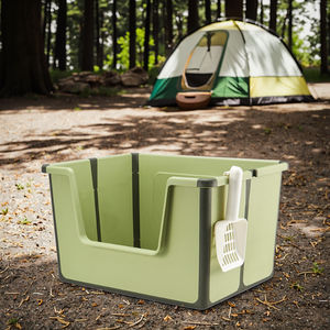 Escolha Diversão Dobrável Semi Fechado Plástico Portátil <span class=keywords><strong>Litter</strong></span> <span class=keywords><strong>Box</strong></span> gato, Grande Capacidade Ao Ar Livre <span class=keywords><strong>Litter</strong></span> <span class=keywords><strong>Box</strong></span> Cat Adequado para Grandes Animais de Estimação - Product Image 5