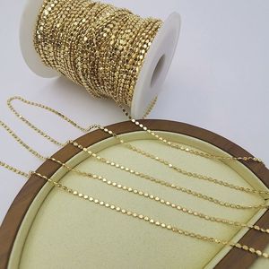 Brass Nhỏ Khác Nhau Chuỗi 2Mm Vuông Bóng Handmade Cung Cấp Chuỗi Đồ Trang Sức Tự Làm Chuỗi Vòng Cổ Cho Người Đàn Ông Phụ Nữ - Product Image 4
