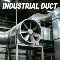 Ventilateur axial à haute pression 380V 2.2KW en acier inoxydable pour la ventilation des conduits industriels
