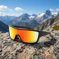 Lunettes de soleil de sport polarisées à monture intégrale TR90 UV400 avec logo personnalisé tendance pour hommes, légères et confortables pour le cyclisme en plein air