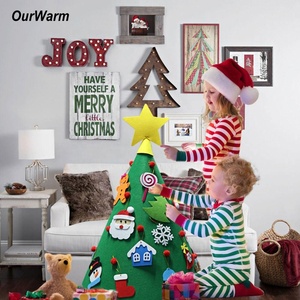 Ourwarm 3D bricolage arbre <span class=keywords><strong>de</strong></span> noël en feutre avec 18 pièces ornement - Product Image 6