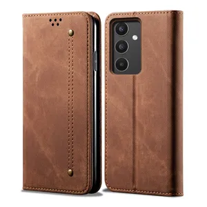 Haute qualité pour Samsung <span class=keywords><strong>Galaxy</strong></span> <span class=keywords><strong>A34</strong></span> <span class=keywords><strong>5G</strong></span> Denim Texture étui de téléphone en cuir pour Samsung carte portefeuille couverture de téléphone portable - Product Image 1
