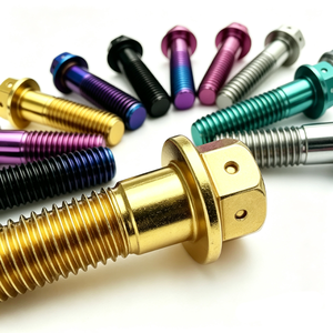 Vis à tête hexagonale GR5 en titane finition PVD, boulon de fixation de roue de voiture, vis à douille pour Sprint Car et Midget Racing - Product Image 1
