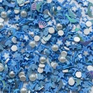 CHENXI Lot de 500g de paillettes en forme de coquillages de dauphin personnalisables, mélange de copeaux en plastique, breloques et tranches pour slime éducatif DIY pour enfants - Product Image 5