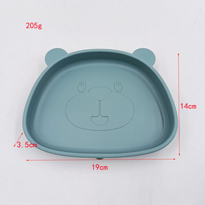 Assiette en silicone souple anti-chute pour bébé, motif dessin animé, avec ventouse, vaisselle pour tout-petits et enfants, vente en gros - Product Image 3