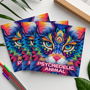 Libro <span class=keywords><strong>da</strong></span> <span class=keywords><strong>colorare</strong></span> di animali psichedelici vibrante libro <span class=keywords><strong>da</strong></span> <span class=keywords><strong>colorare</strong></span> di arte del gatto libro creativo Trippy <span class=keywords><strong>per</strong></span> <span class=keywords><strong>adulti</strong></span> - Product Image 6