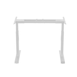 एर्गोनोमिक दोहरी मोटर स्थायी डेस्क ऊंचाई-समायोज्य आधुनिक डिजाइन धातु प्रबलित आयताकार स्तंभ लकड़ी शीर्ष घर कार्यालय अध्ययन - Product Image 5