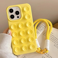 Coque de téléphone en silicone avec ventouse et chaîne pour iPhone 18 Pro, 17, 16, 15, 14, 13, 12, 11 Pro Plus, antichute