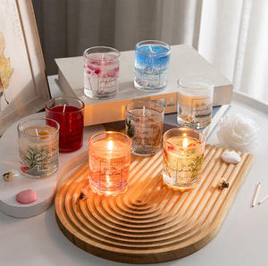 Vela Aromática <span class=keywords><strong>de</strong></span> Cera <span class=keywords><strong>de</strong></span> Gel con Aroma a Flores Secas y Conchas, Elegante Regalo para Cumpleaños o Diwali, Vela <span class=keywords><strong>de</strong></span> Aromaterapia para el Hogar, Empaque Básico - Product Image 5