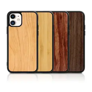 Real Wood Back Case For iPhone 13 12 11 14 15 pro max Genuine Wooden Hard PC Phone Shell For iPhone 12 Pro